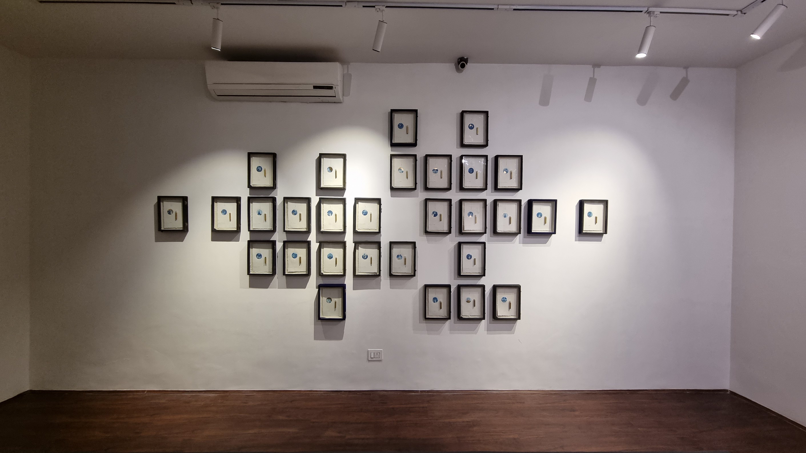 Indu Antony, installation, cynotypes