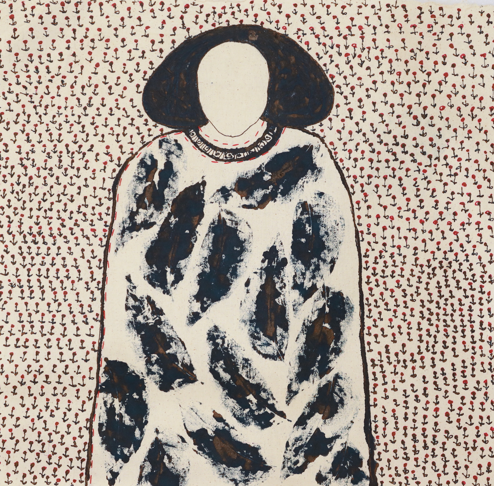 Arshi Irshad Ahmadzai, artwork on muslin cloth