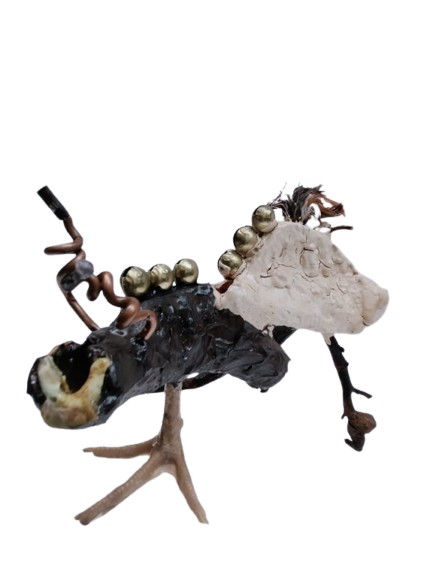 Musa Mojahid, clay recycled sculptures, soveriegn prize,