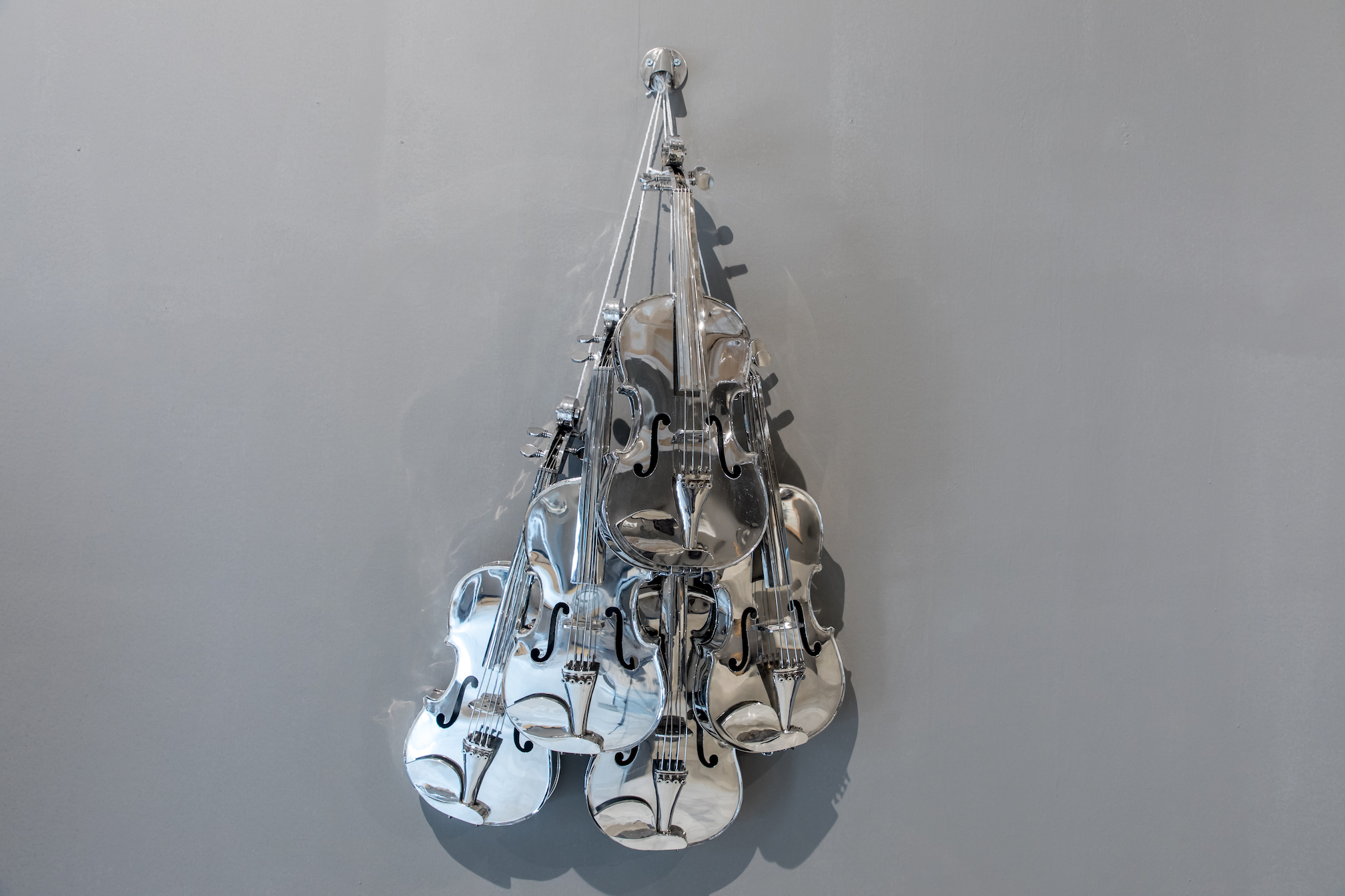 Mahbubur Rahman , Burning Violin, stainless steel