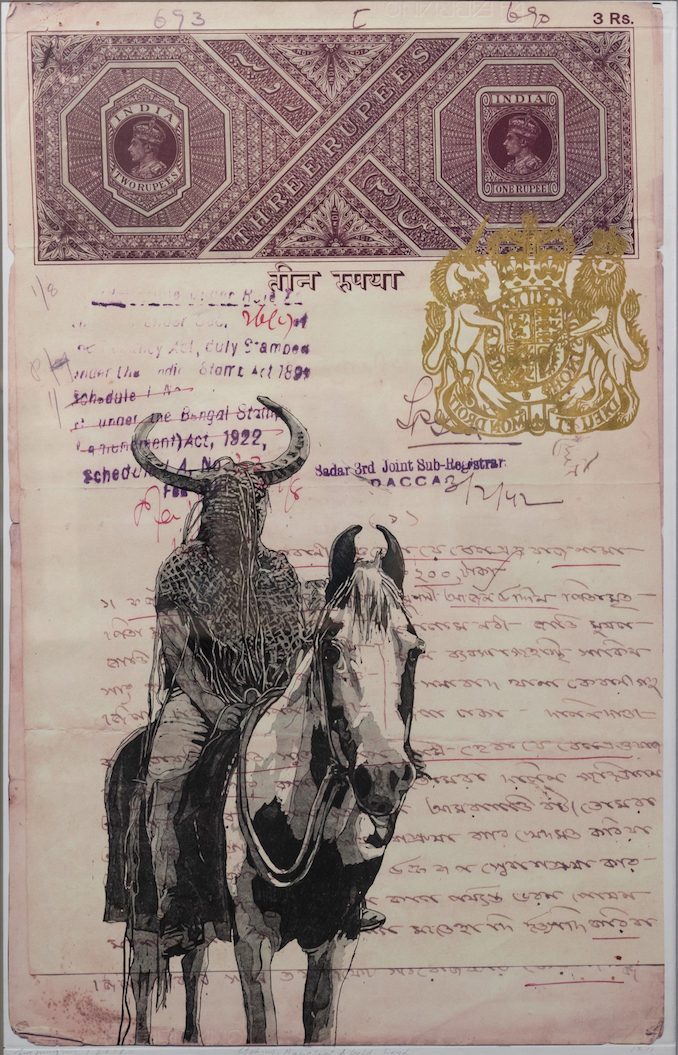 Mahbubur Rahman , Dislocation, drawing and digital print