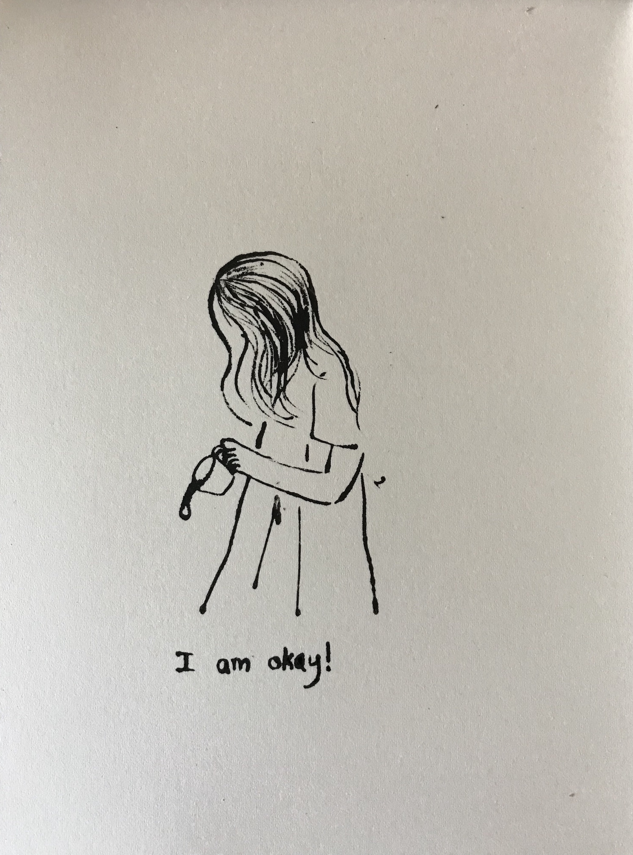 Bakula Nayak, contempoary artist, ink on paper