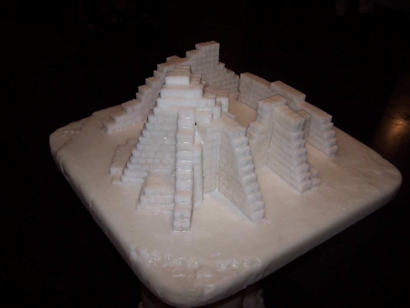 Arun Kumar HG, sculpture of suger cubes paraffin wax steel