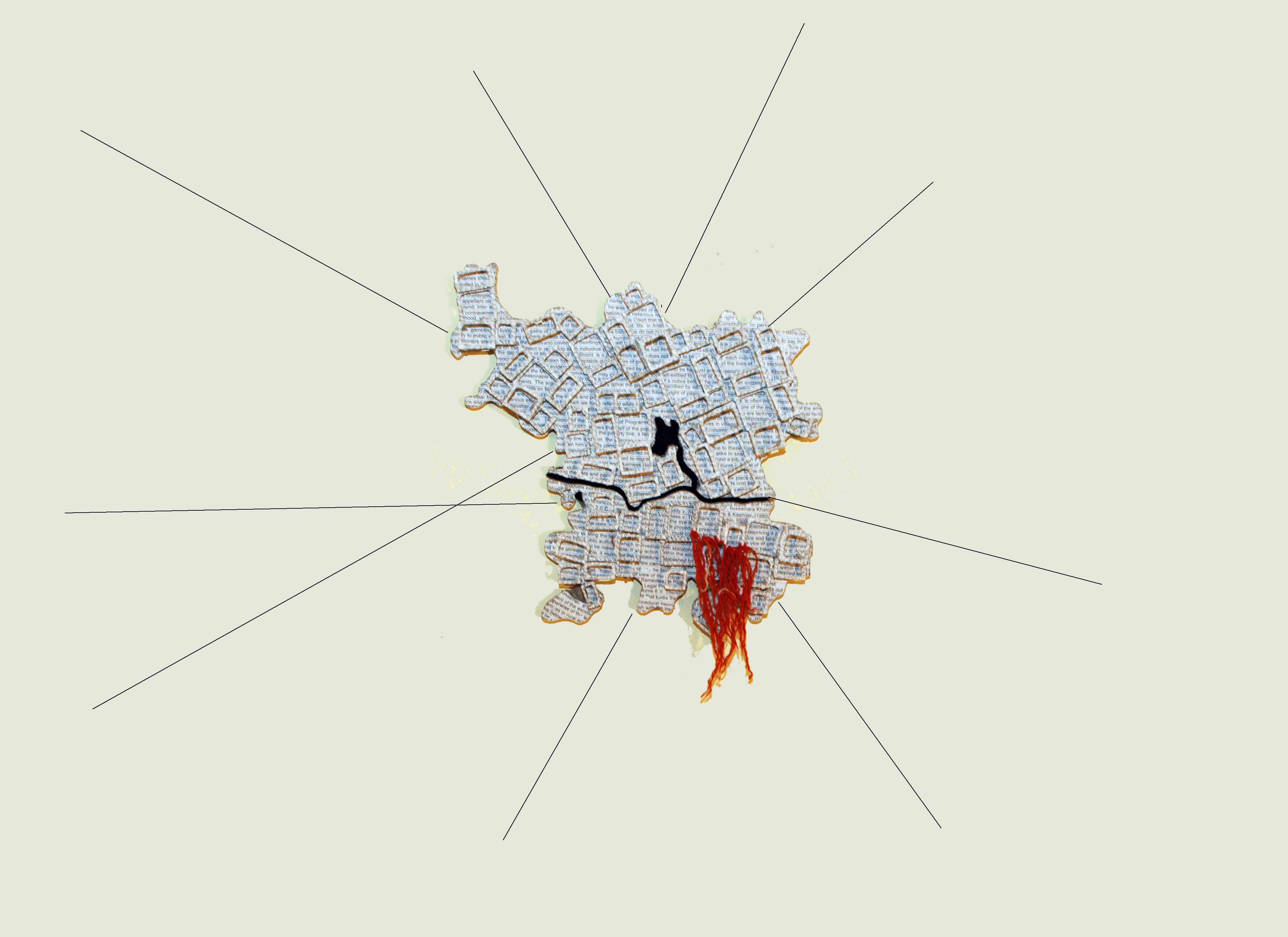 Martand Khosla, city of hope, mixed media on MDF
