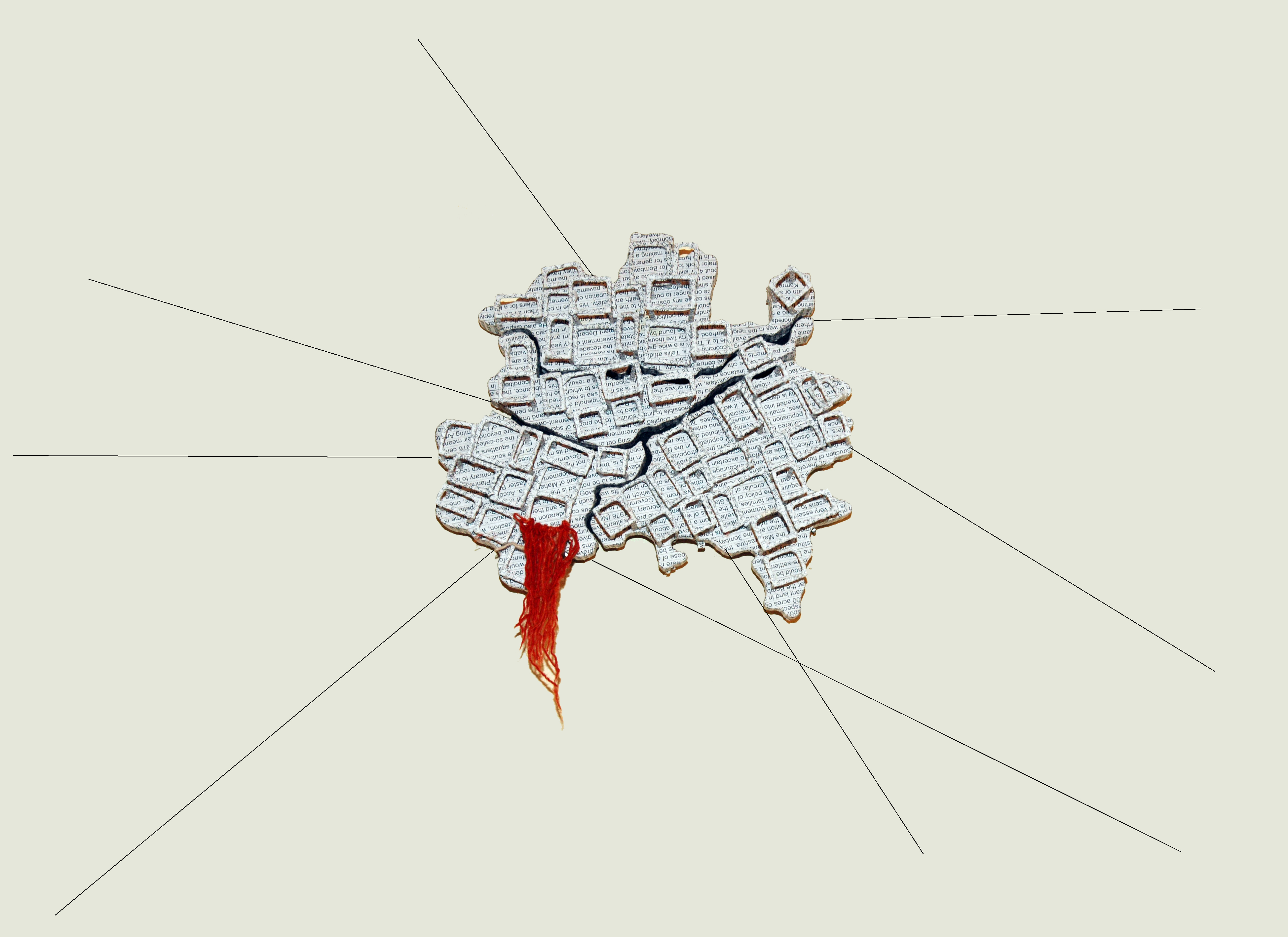 Martand Khosla, city of hope, mixed media on MDF