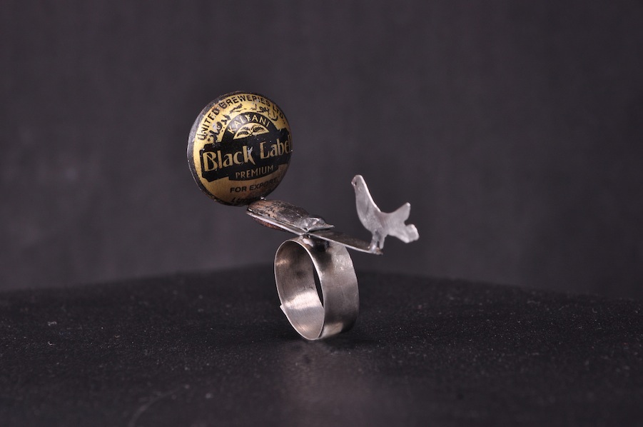 Masooma Syed, silver brass found object sculpture