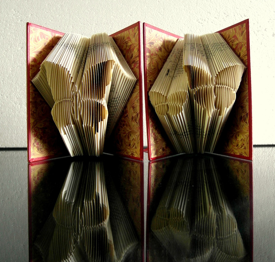 Banoo Batliboi, Vintage leather bound books folded anew
