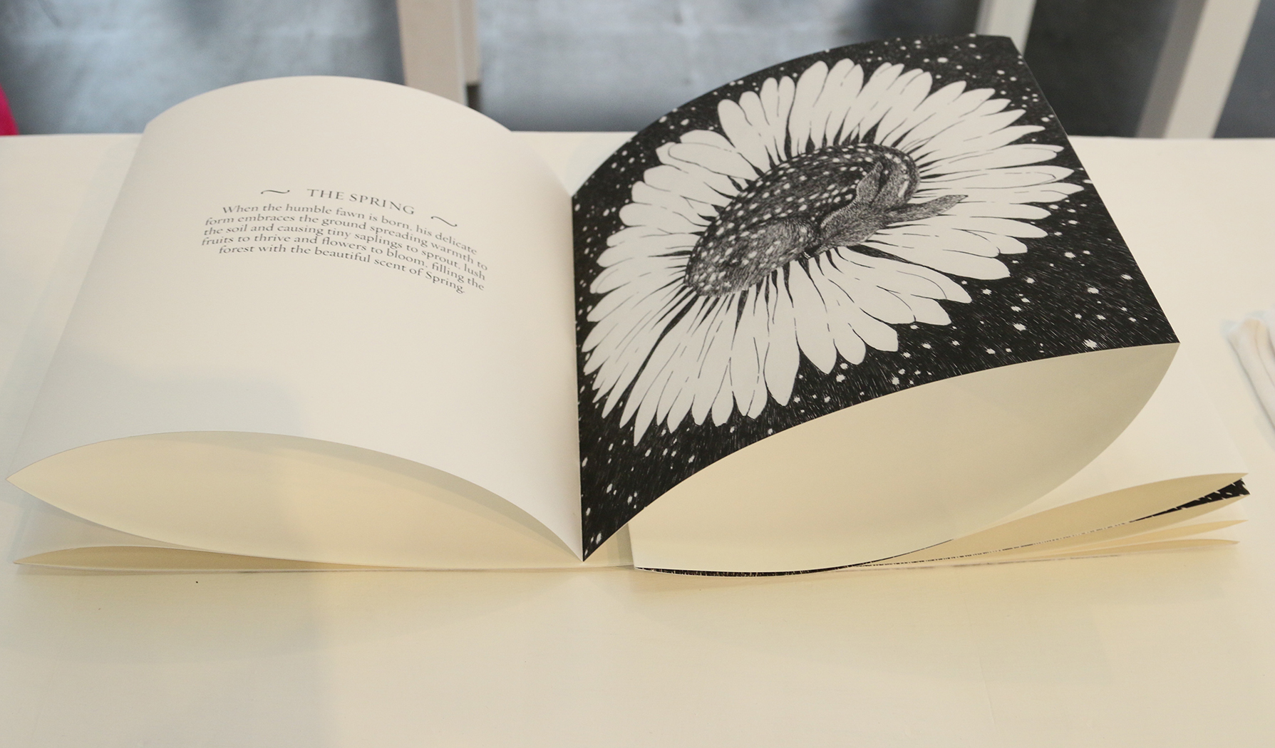 Smriti Choudhary, accordion book art, ink on paper