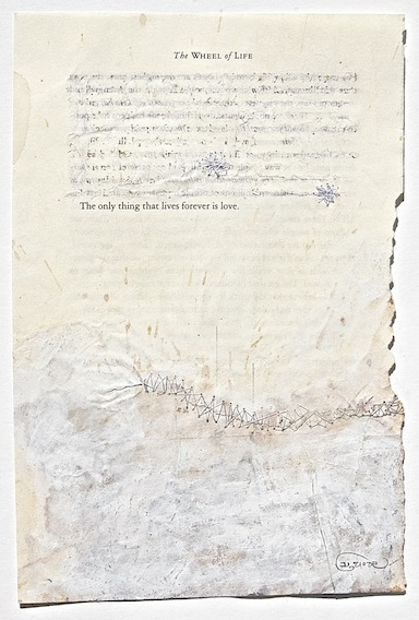 Youdhisthir Maharjan, Mixed media on reclaimed text