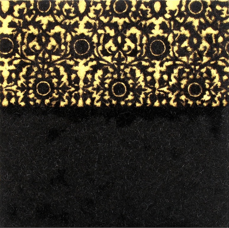 Jeetander Ojha, Human hair, resin, acrylic on canvas