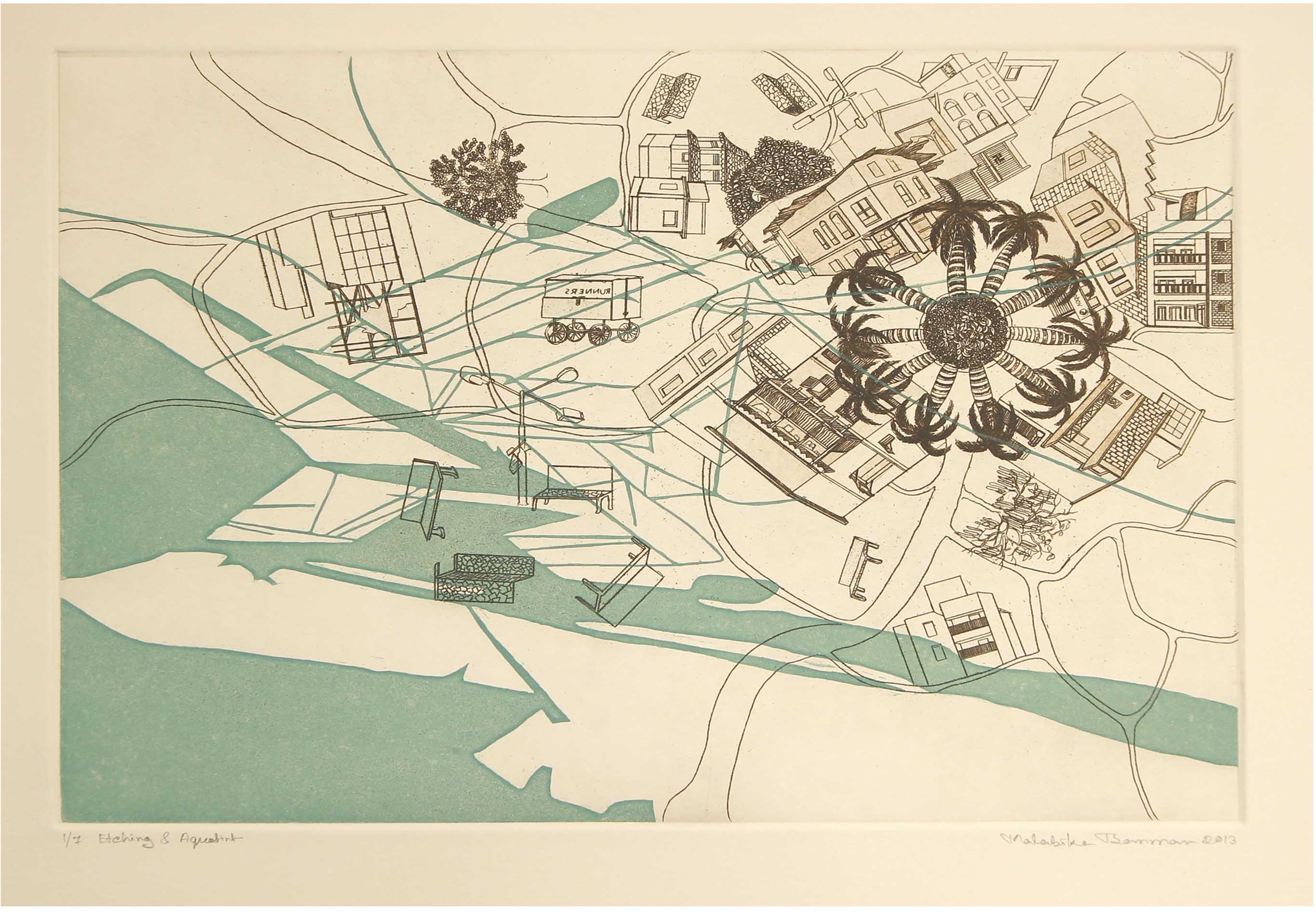 Malabika Barman, Etching and aquatint on paper