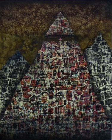 Prabhakar Alok, Mixed media on canvas
