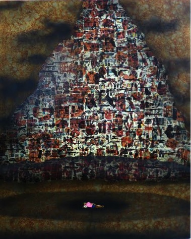 Prabhakar Alok, Mixed media on canvas