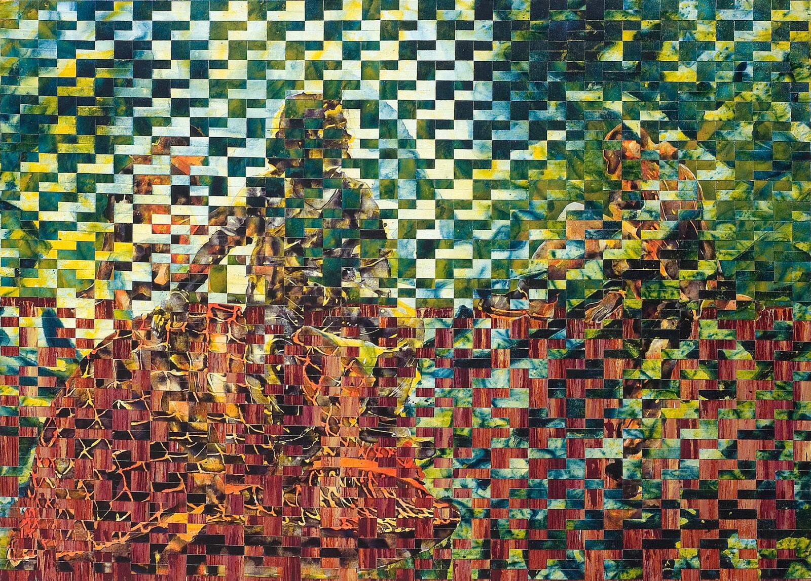 Ajay Lakhera, Acrylic on woven canvas