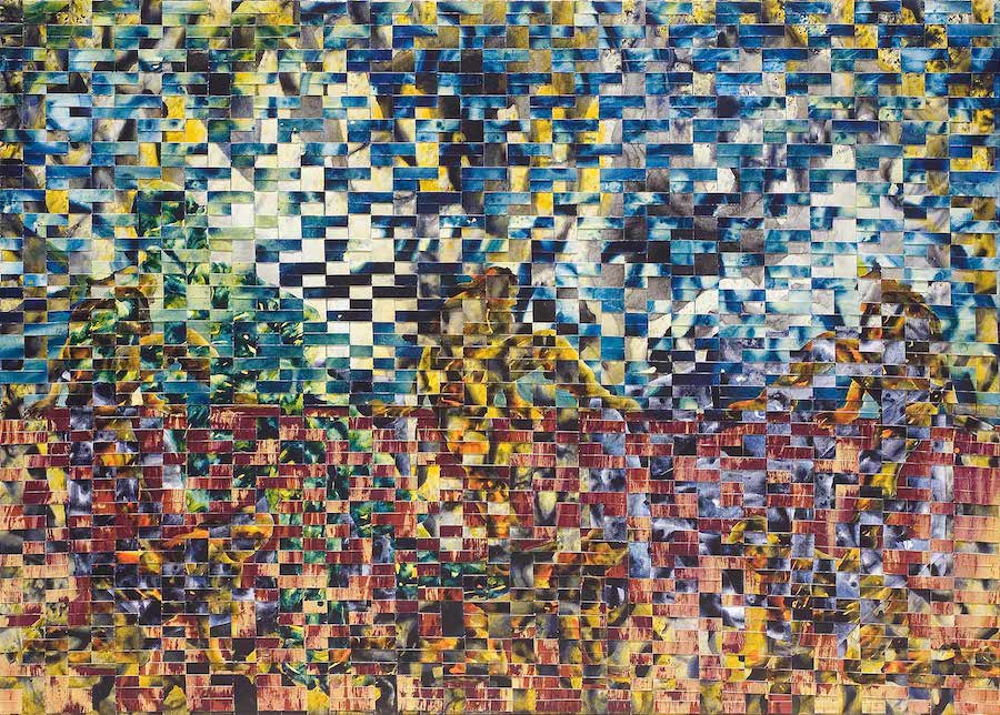 Ajay Lakhera, Acrylic on woven canvas