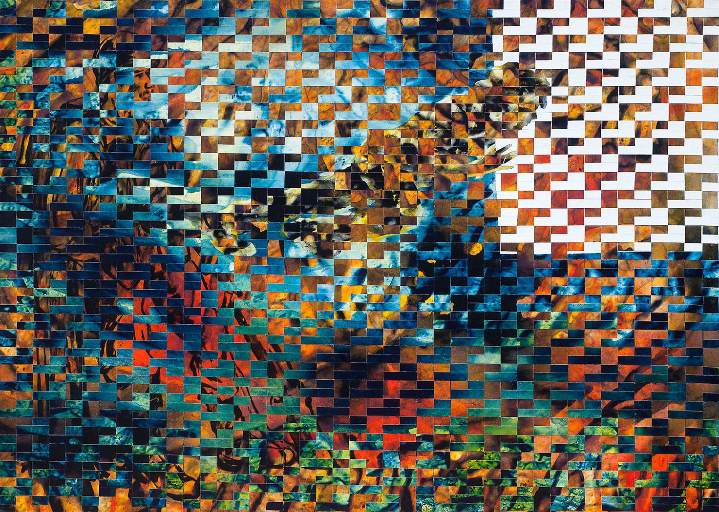 Ajay Lakhera, Acrylic on woven canvas