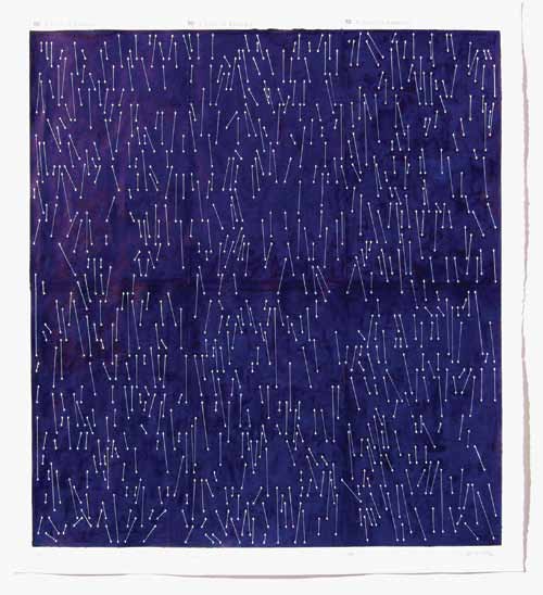 Youdhisthir Maharjan, Acrylic and Ink on reclaimed text