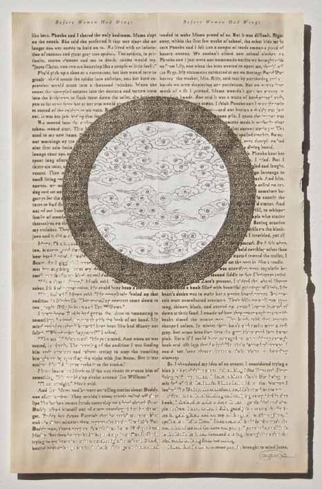 Youdhisthir Maharjan, Acrylic & graphite on reclaimed book