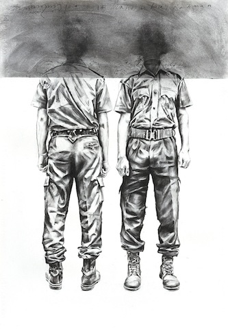 Mahbubur Rahman, charcoal on paper