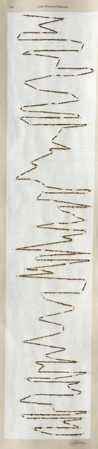 Youdhisthir Maharjan, Incense burns on reclaimed bookpages