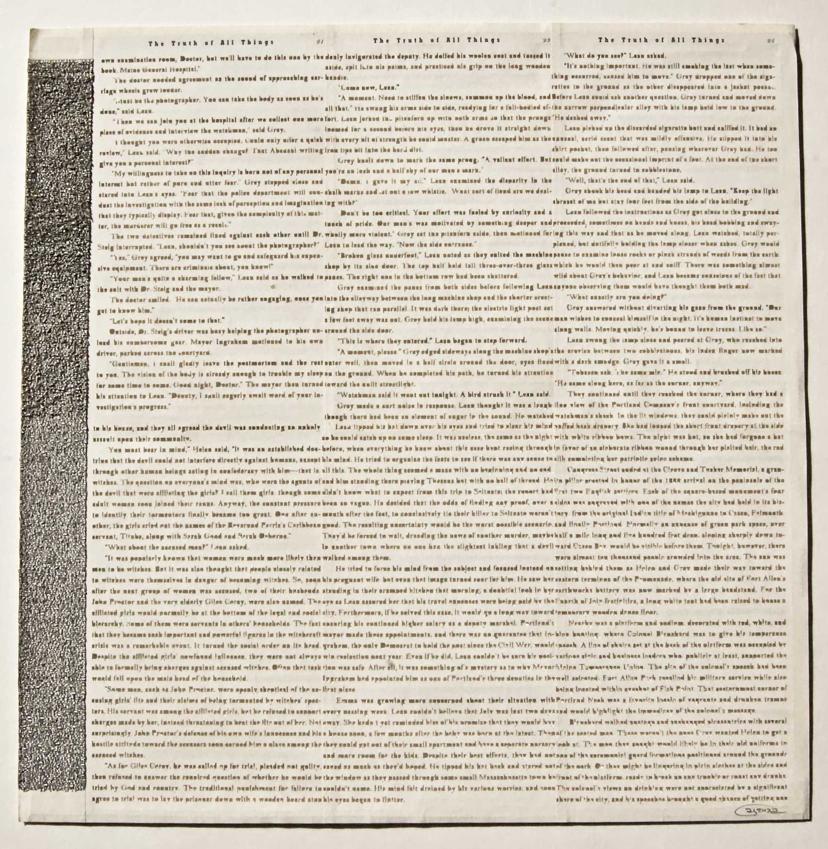 Youdhisthir Maharjan, Reclaimed text cutout collage