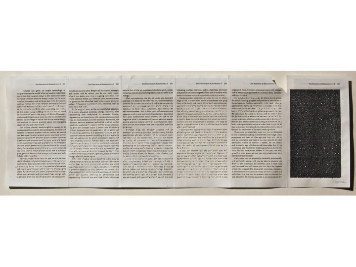 Youdhisthir Maharjan, Reclaimed text cutout collage