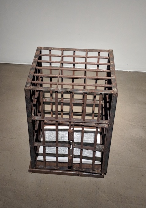 Kingsley Gunatillake, book art, Used books &cage