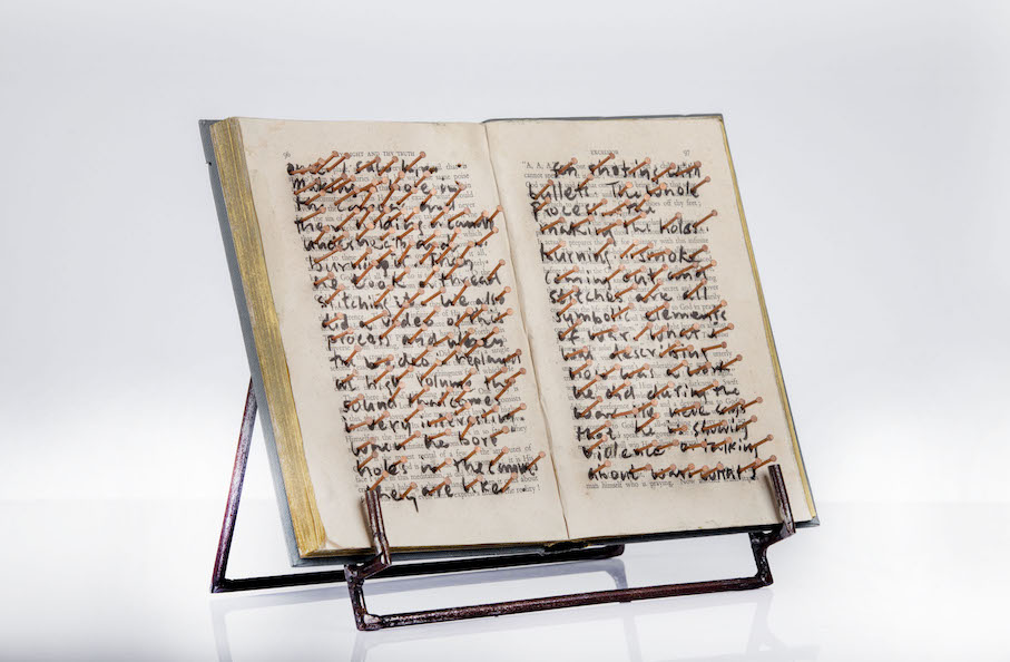 Kingsley Gunatillake, book art, Used books & nails