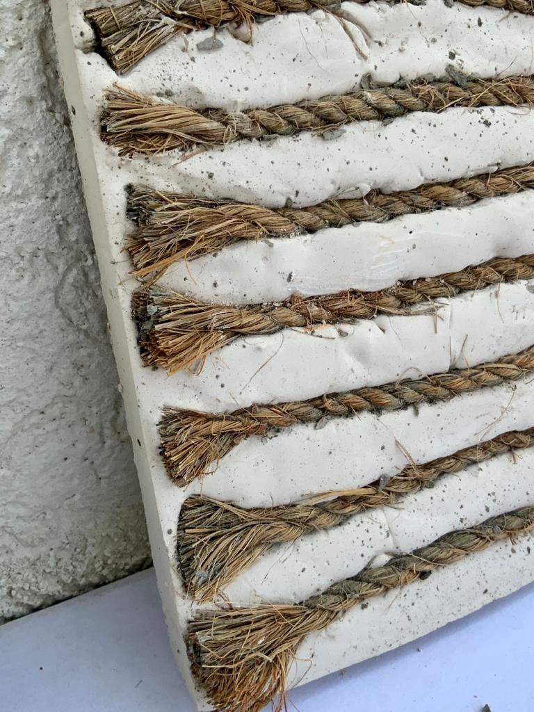 Meghana Gavireddygari, plaster, reclaimed jute rope