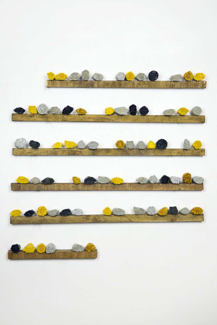 Meghana Gavireddygari, Wood, Turmeric, Kumkum, wax, tea & ce
