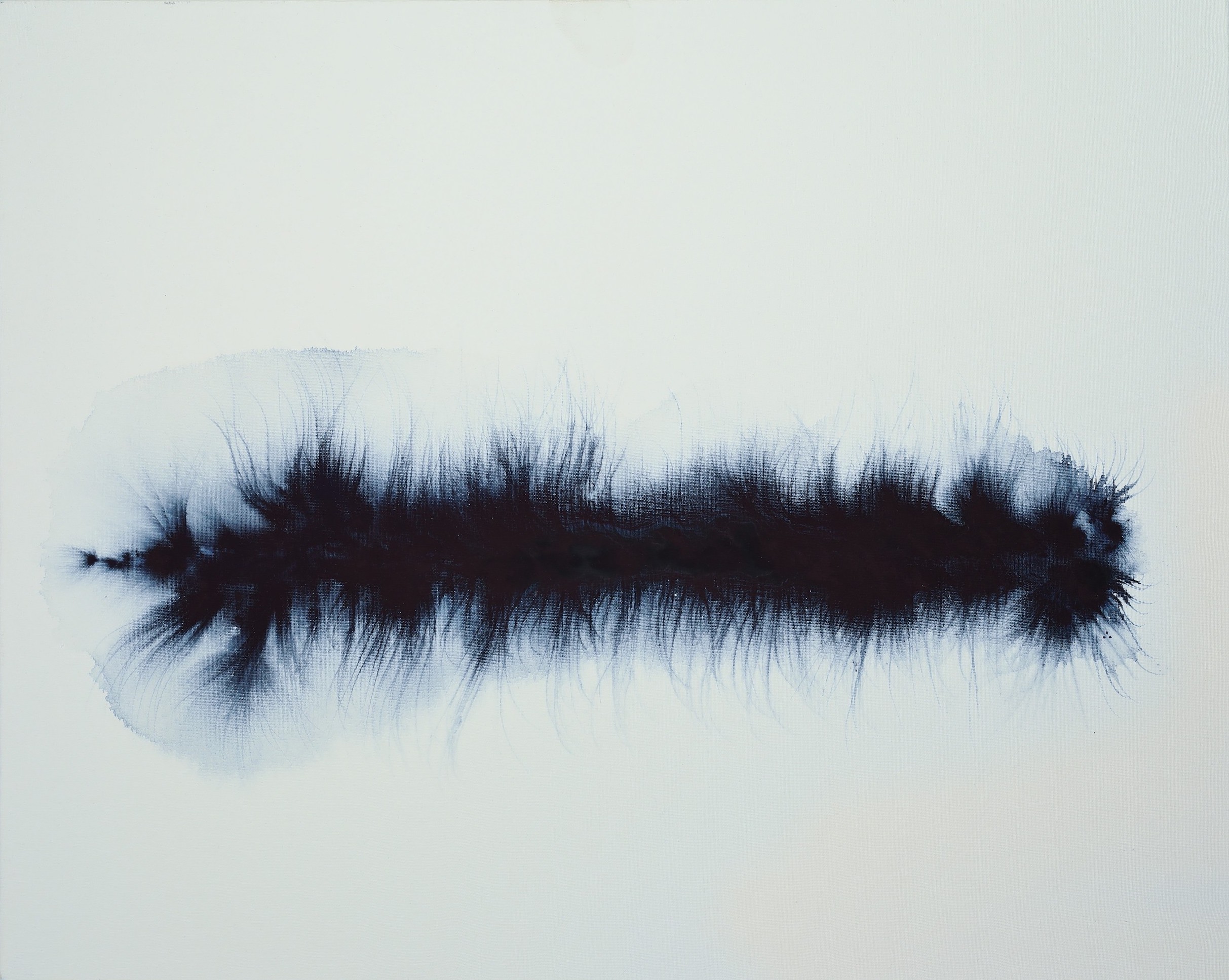Kaimurai, indigo on canvas