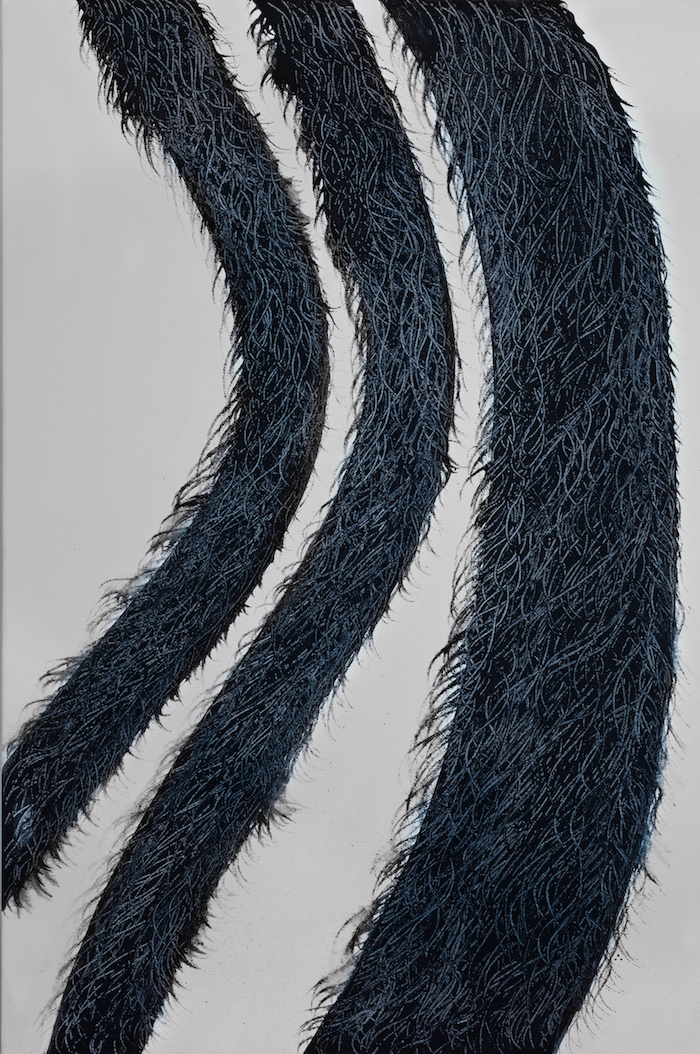Kaimurai, indigo on canvas