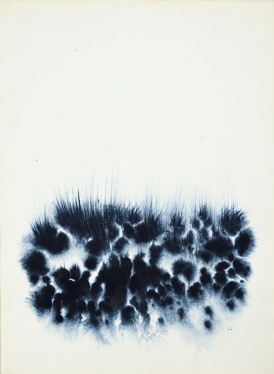 Kaimurai, indigo on paper