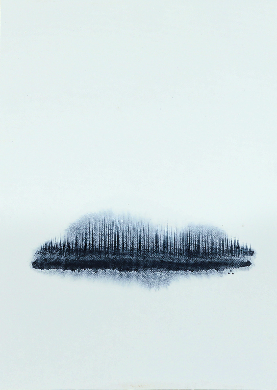 Kaimurai, indigo on paper