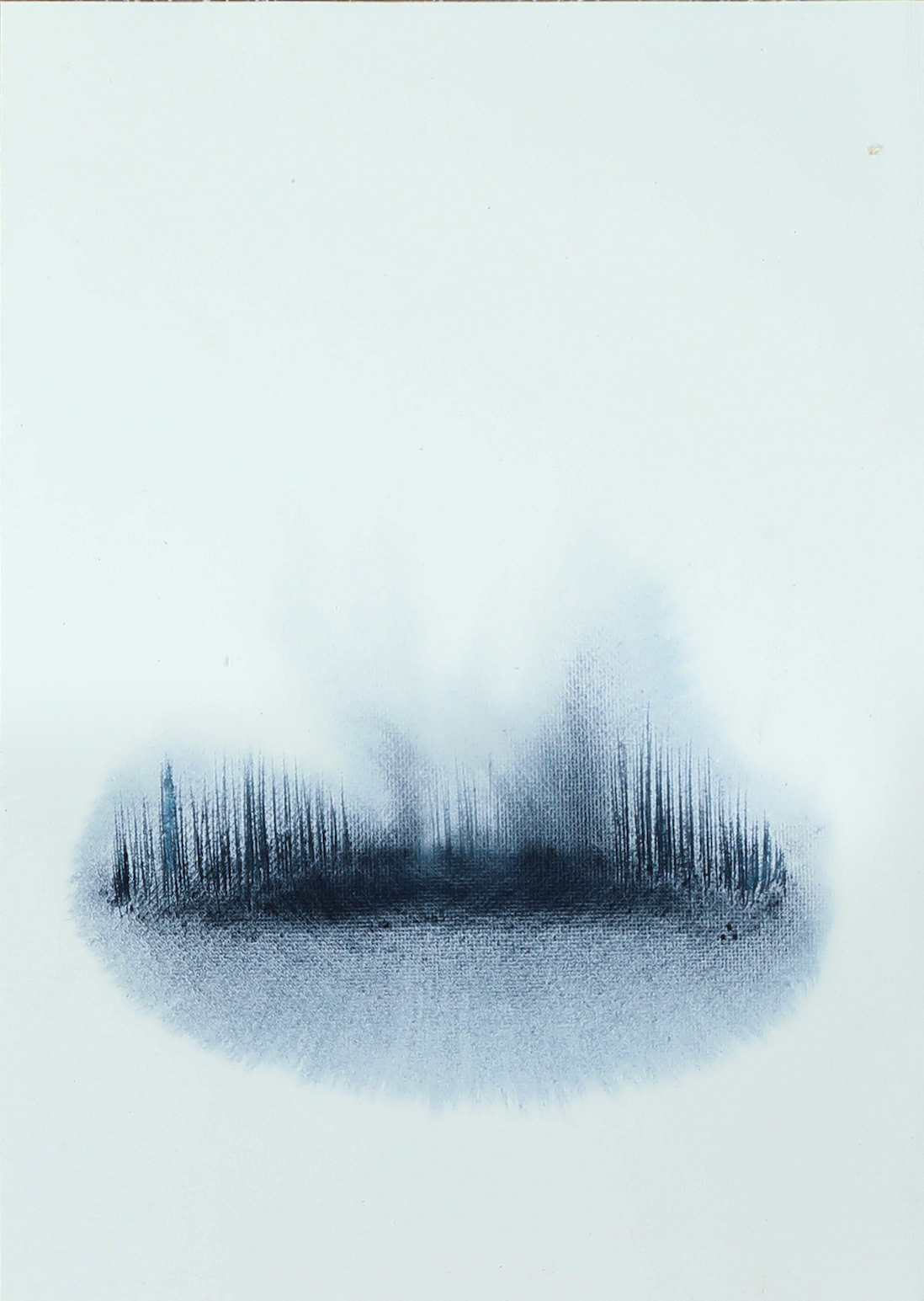 Kaimurai, indigo on paper
