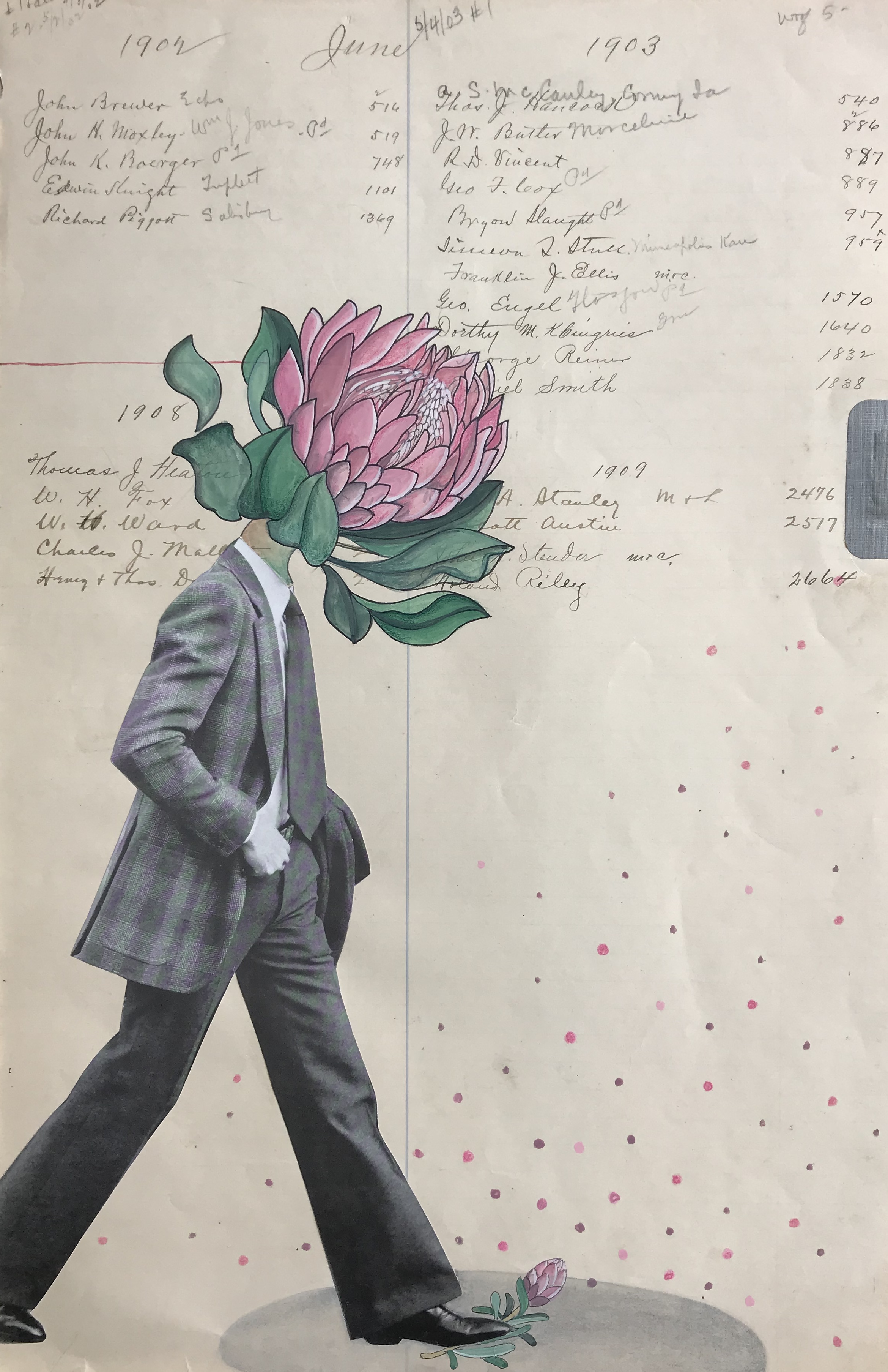 Bakula Nayak, contempoary artist, collage and drawing