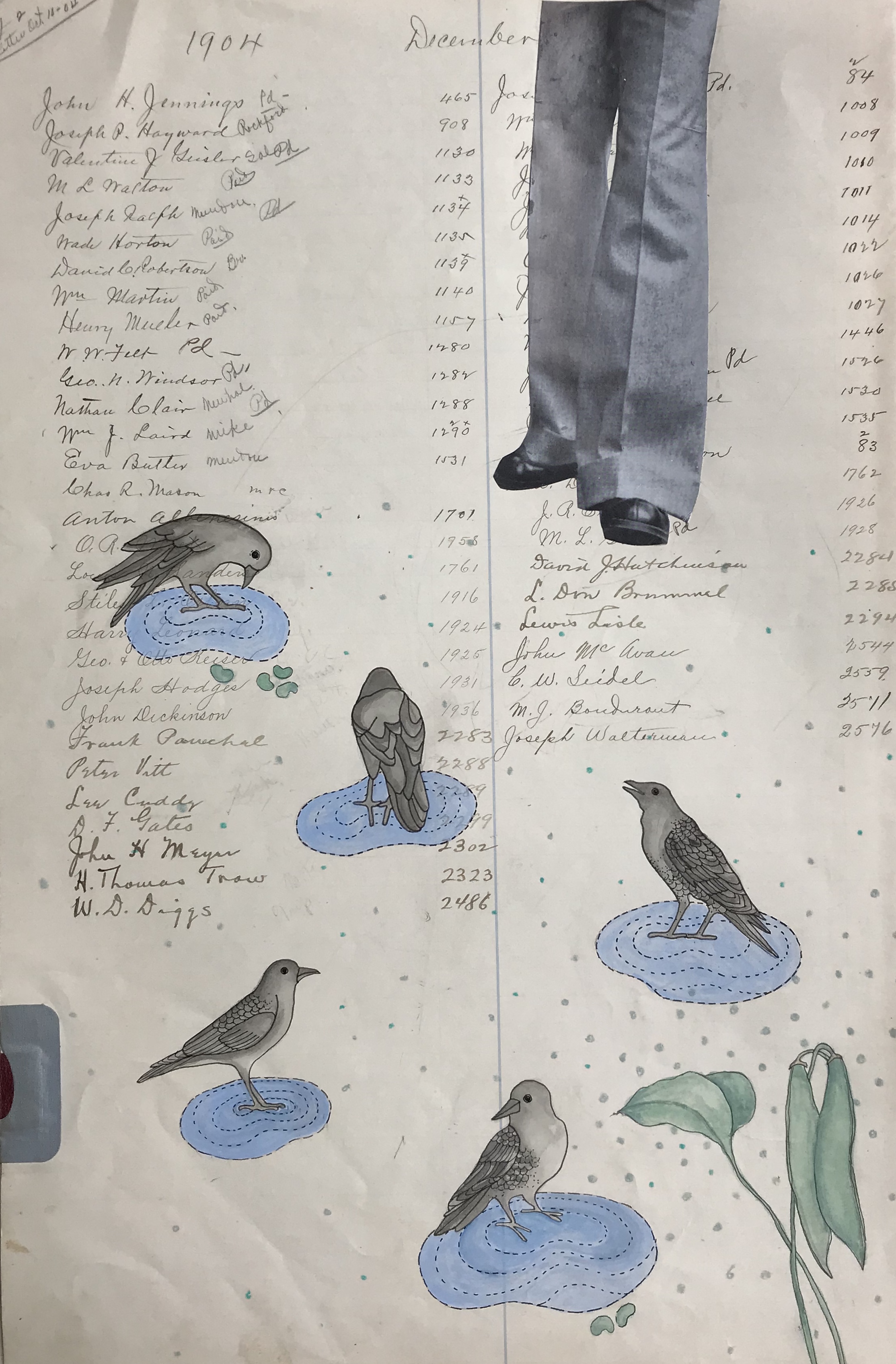 Bakula Nayak, contempoary artist, collage and drawing