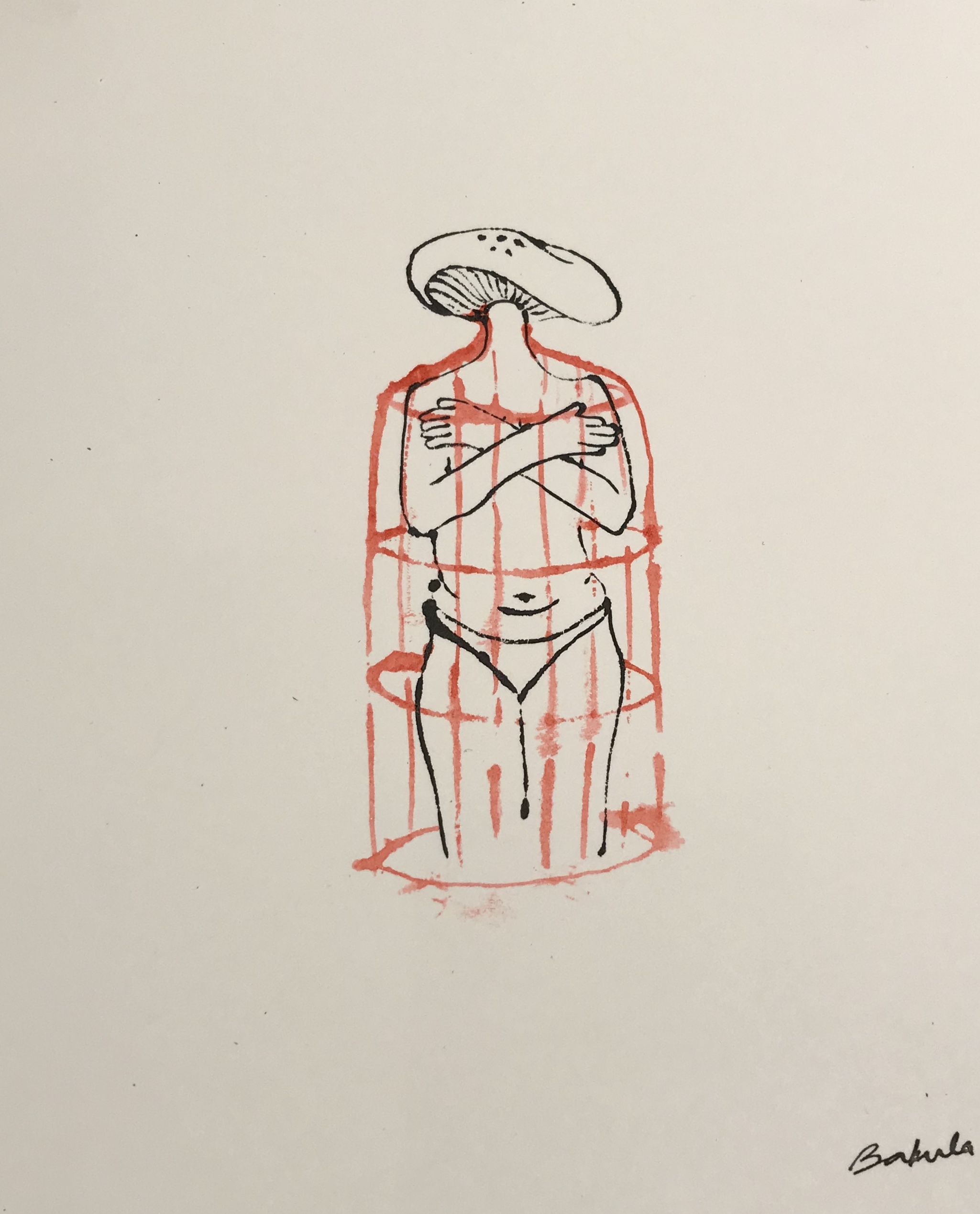 Bakula Nayak, contempoary artist, collage and drawing