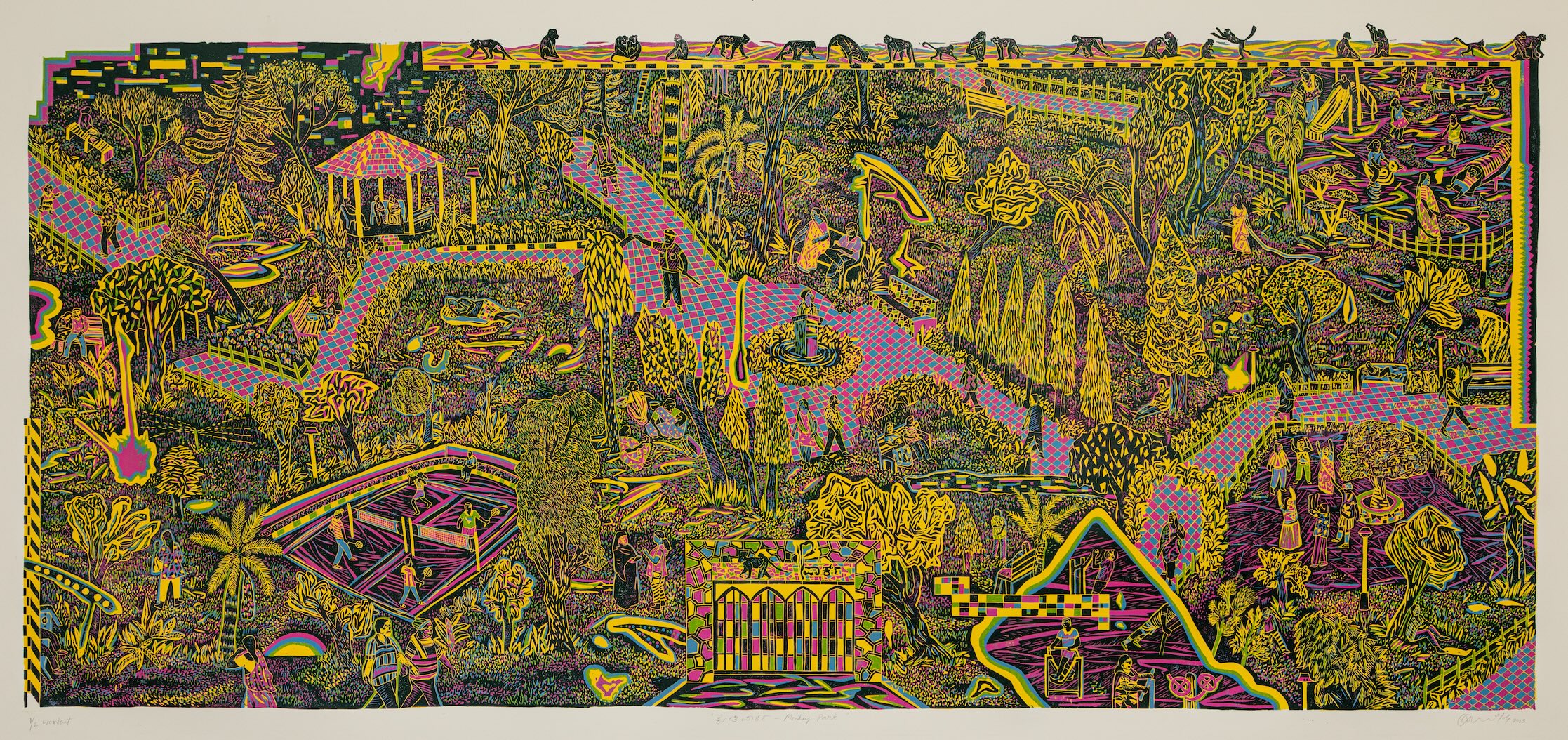 Anilakumar Govindappa, woodcut, contemporary art, spaces